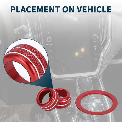Engine Start Button Knob Cover Ring 3 x Pcs for Subaru WRX (2022-2023)