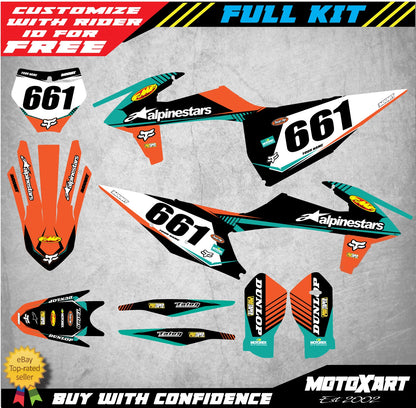 Custom Graphics Kit VITAL Stickers for KTM SXF (2019-2020)