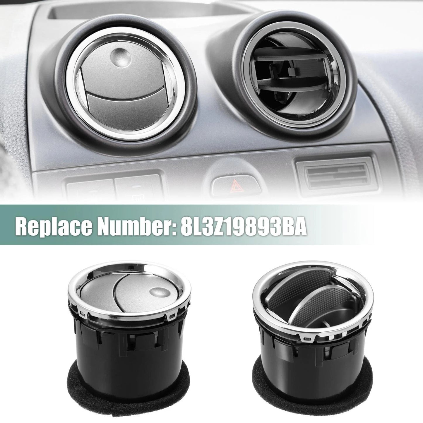 2 x Front Dashboard AC Heater Air Vents for Ford F-150 (2004-2008)