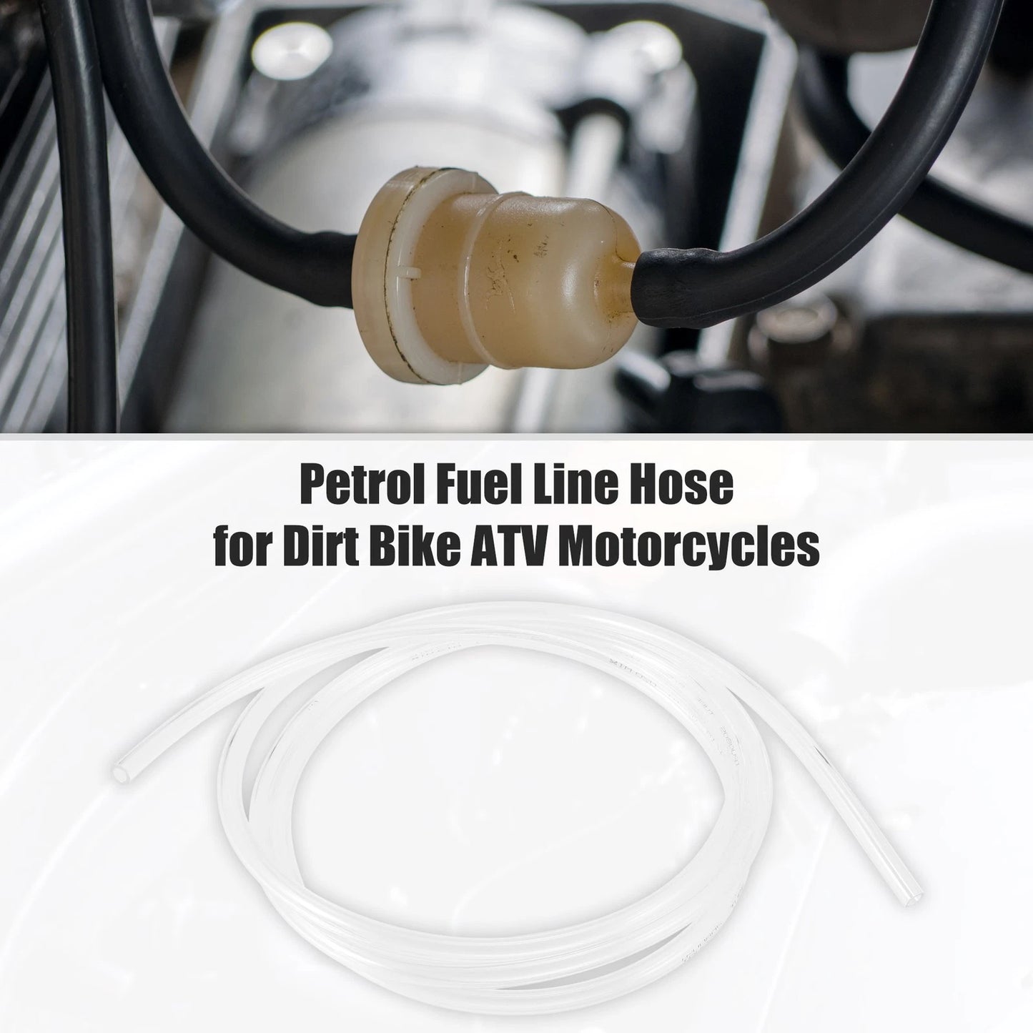Fuel Vent Line Hose Petrol Gas Tube 0.31'' x 7ft Clear for Motorcycle