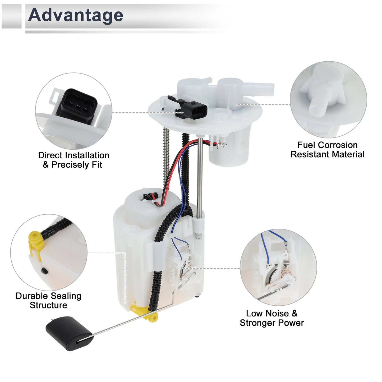 Electric Fuel Pump Assembly for Kia Soul 2016-2019 L4 1.6L 2.0L