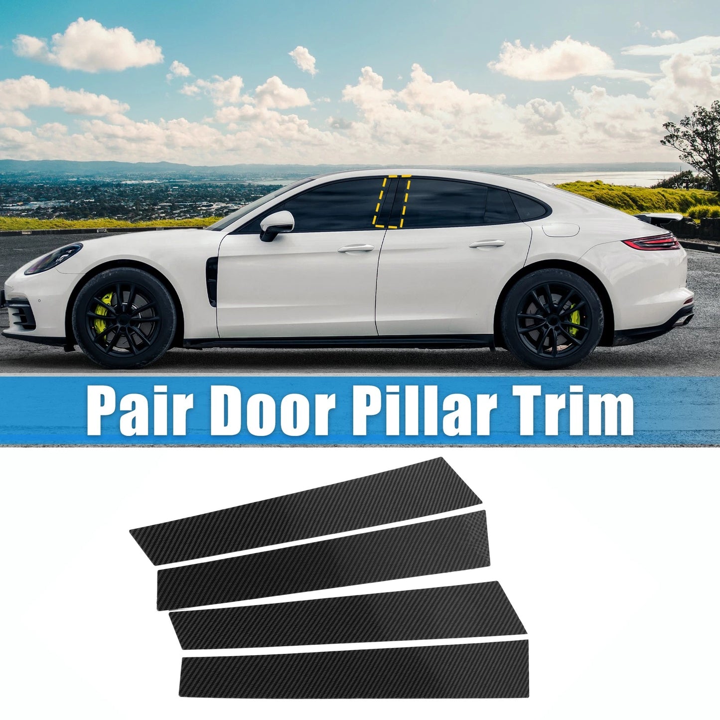 4 x Windshield B Pillar Trim Garnish for Porsche Panamera (2009 - 2016)