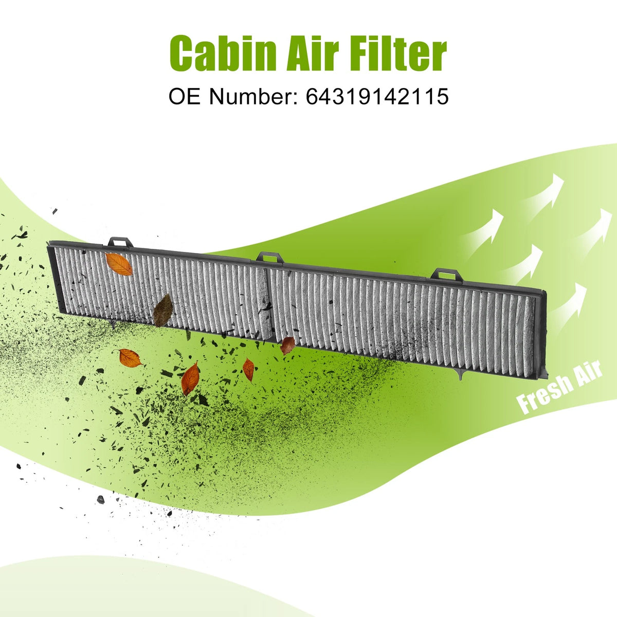 Cabin Air Filter 64319142115 for BMW 1 Series M, 128i (2008-2013)