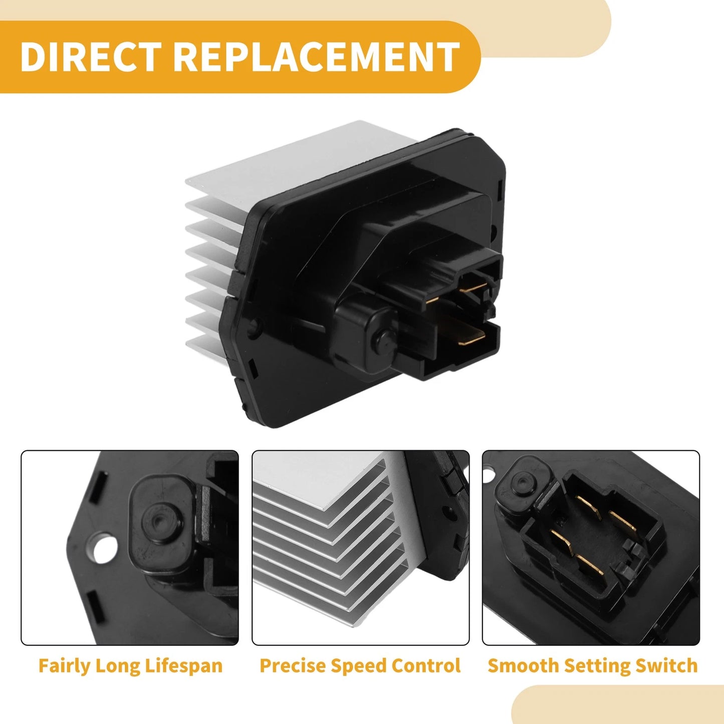 Blower Motor Resistor for Infiniti M37 (2011-2013) Black 1 Pcs