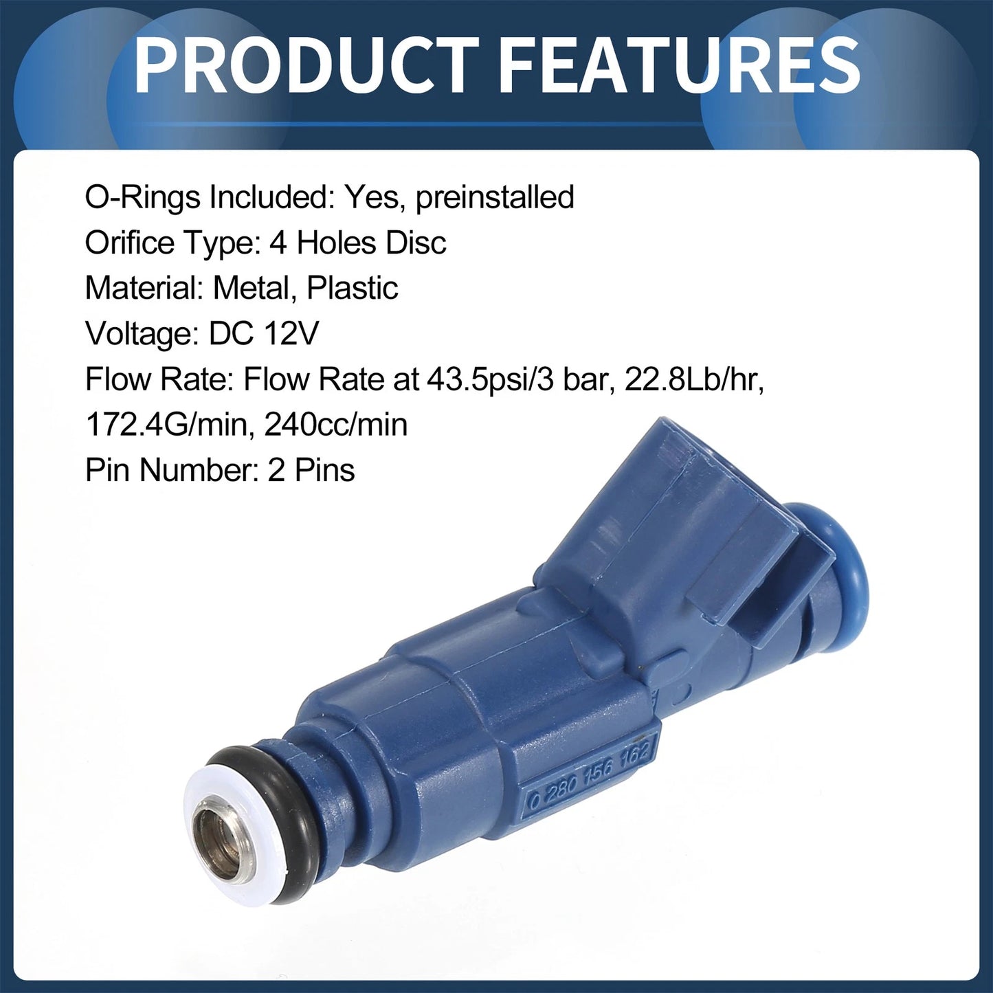 Fuel Injector 2 x No.3M6G-9F593-BA for Ford Focus Mk1 Hatchback (2005-2008)