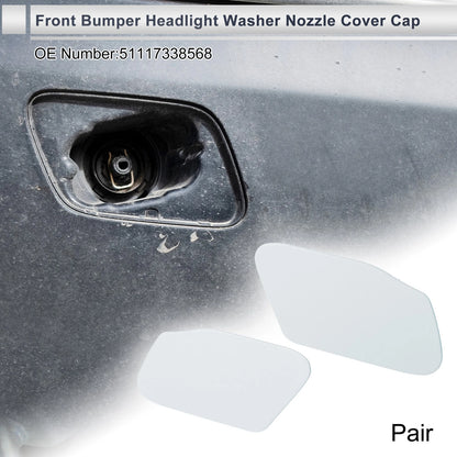 Washer Nozzle Cover Cap for BMW X3 (2011-2017) - Unpainted, 2 x Covers