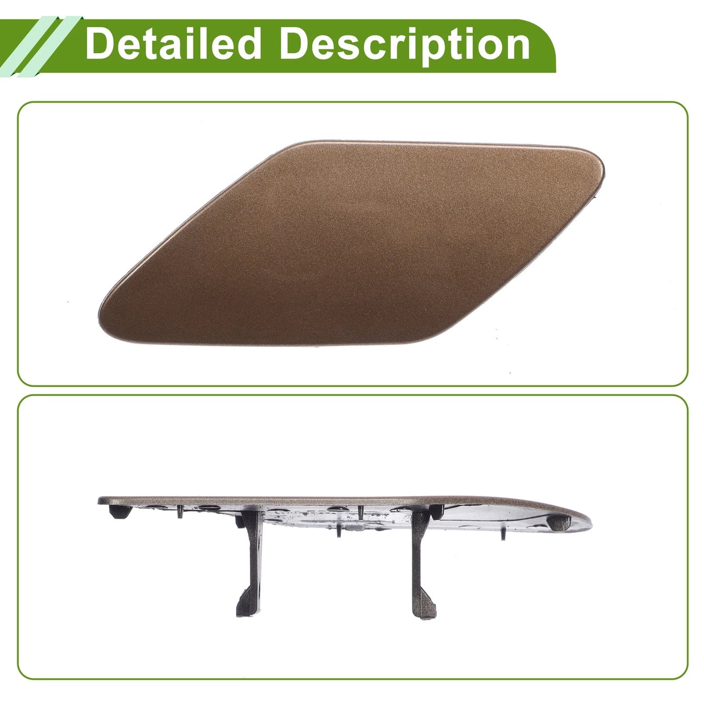 Left Washer Nozzle Cover Cap 95862830100 for Porsche Cayenne 2011-2014 Brown
