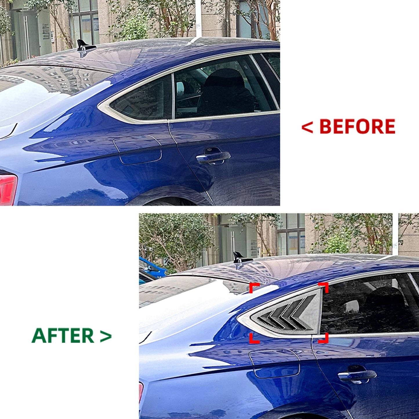 Rear Side Window Louvers for Audi A5 S5 F5 Sportback (2017-2024)