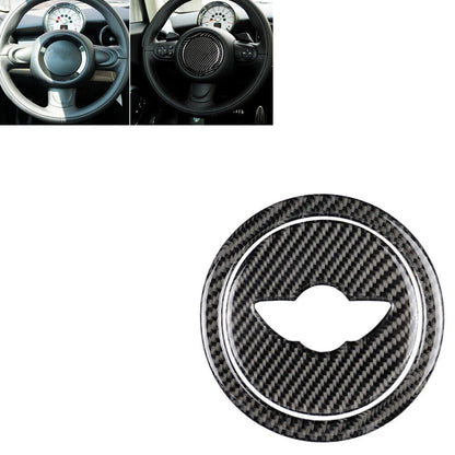 Carbon Fiber Steering Wheel Sticker Cover for Mini Cooper R55 R56 R60 R61 (2007-2021)