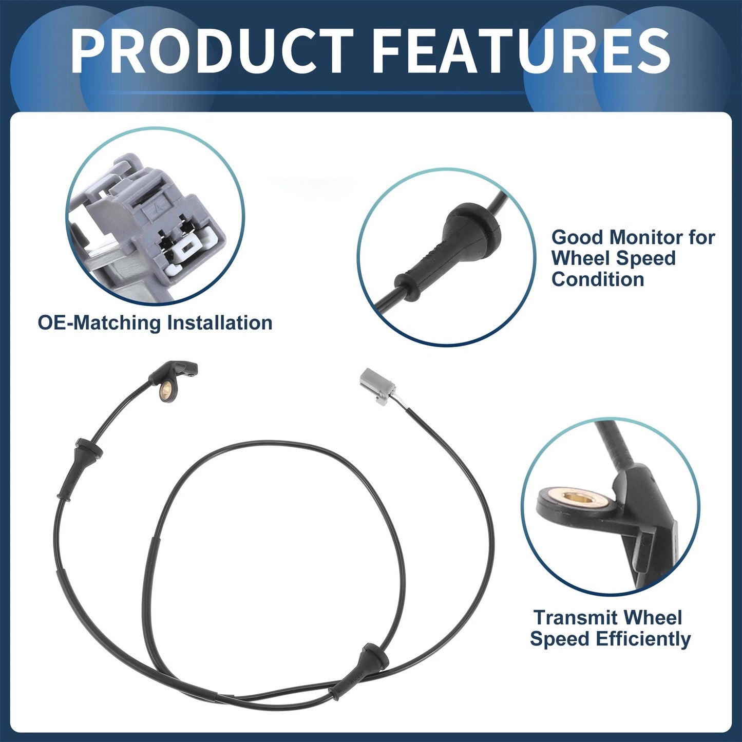 ABS Wheel Speed Sensor for Volvo S80 (2000-2006) Rear Left