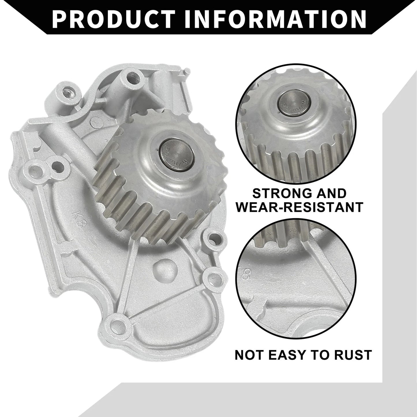 Water Pump for Honda Civic & Acura Integra (2003) with Rubber Ring Kit