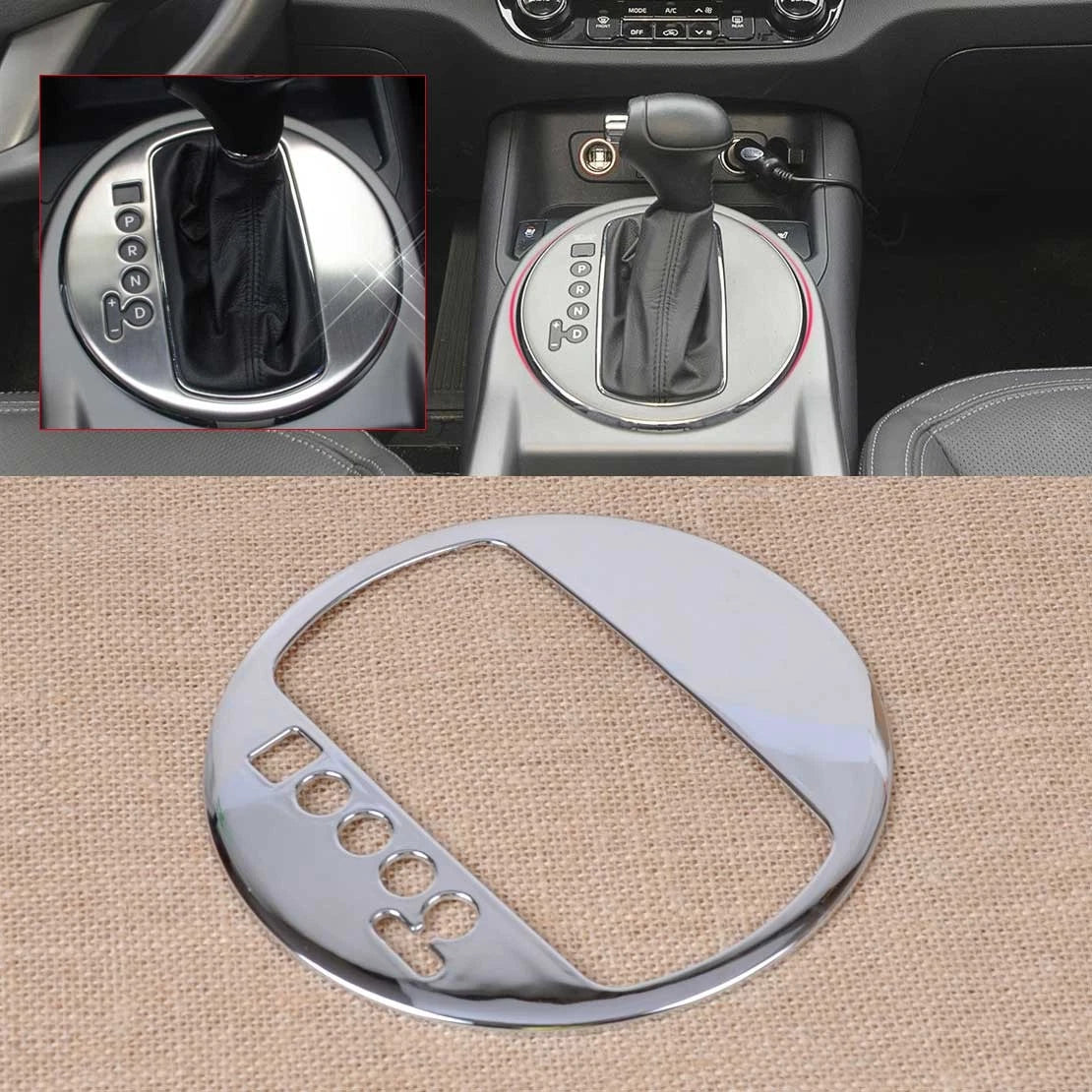 Inner Gear Knob Frame Shift Linkage Cover for Kia Sportage (2010-2016)