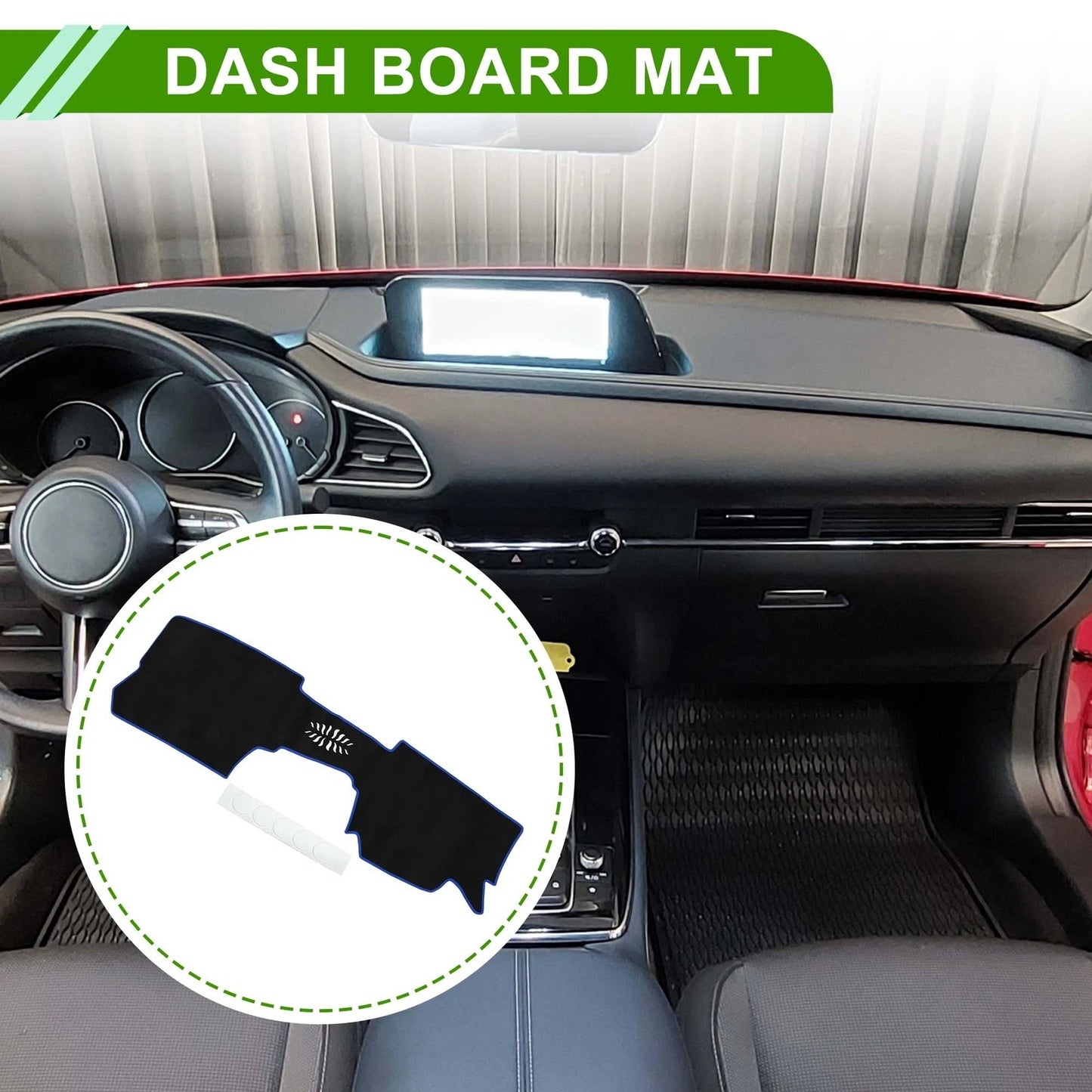 Dashboard Cover Mat for Mazda CX-30 20-24 Sun Protector Pad Black Blue