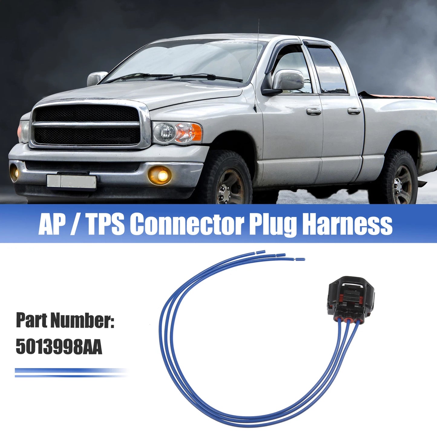 MAP TPS Pigtail Electrical Connector 3 Pin for Dodge Jeep Vehicles (2000-2023)