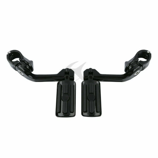 1 1/4" 32mm Long Angled Highway Bar Footpegs Mount for Harley