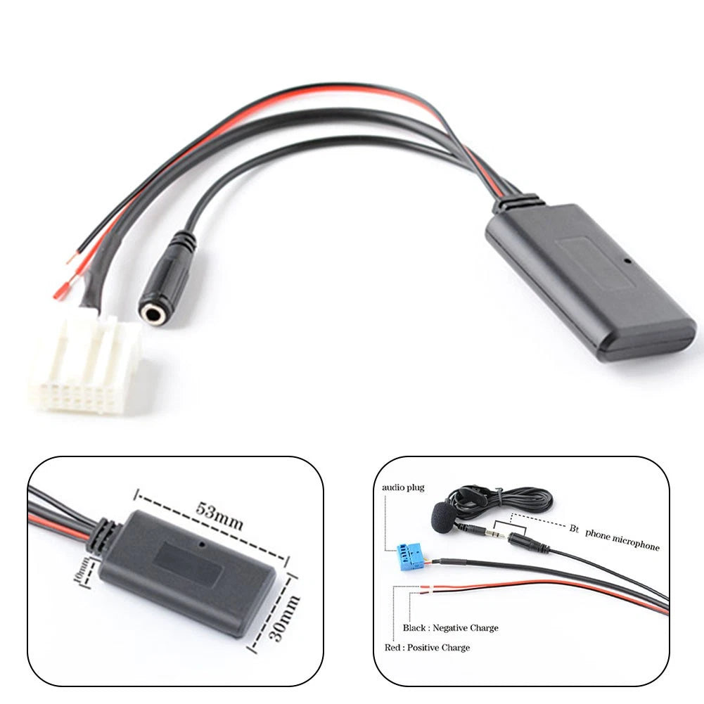 BT AUX Adapter Wireless Radio Stereo Microphone Handsfree for Mazda 2 3 5 6
