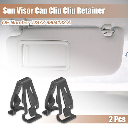 2 x Black Sun Visor Cap Clips for Ford Edge (2015-2023)