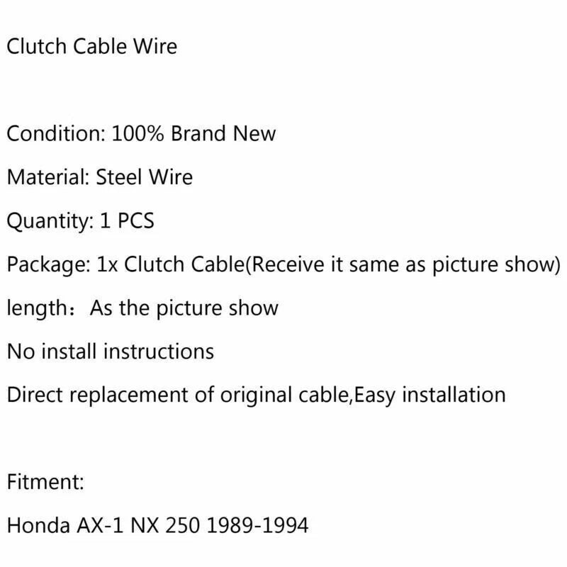Clutch Cable for Honda AX-1 NX 250 (1989-1994)