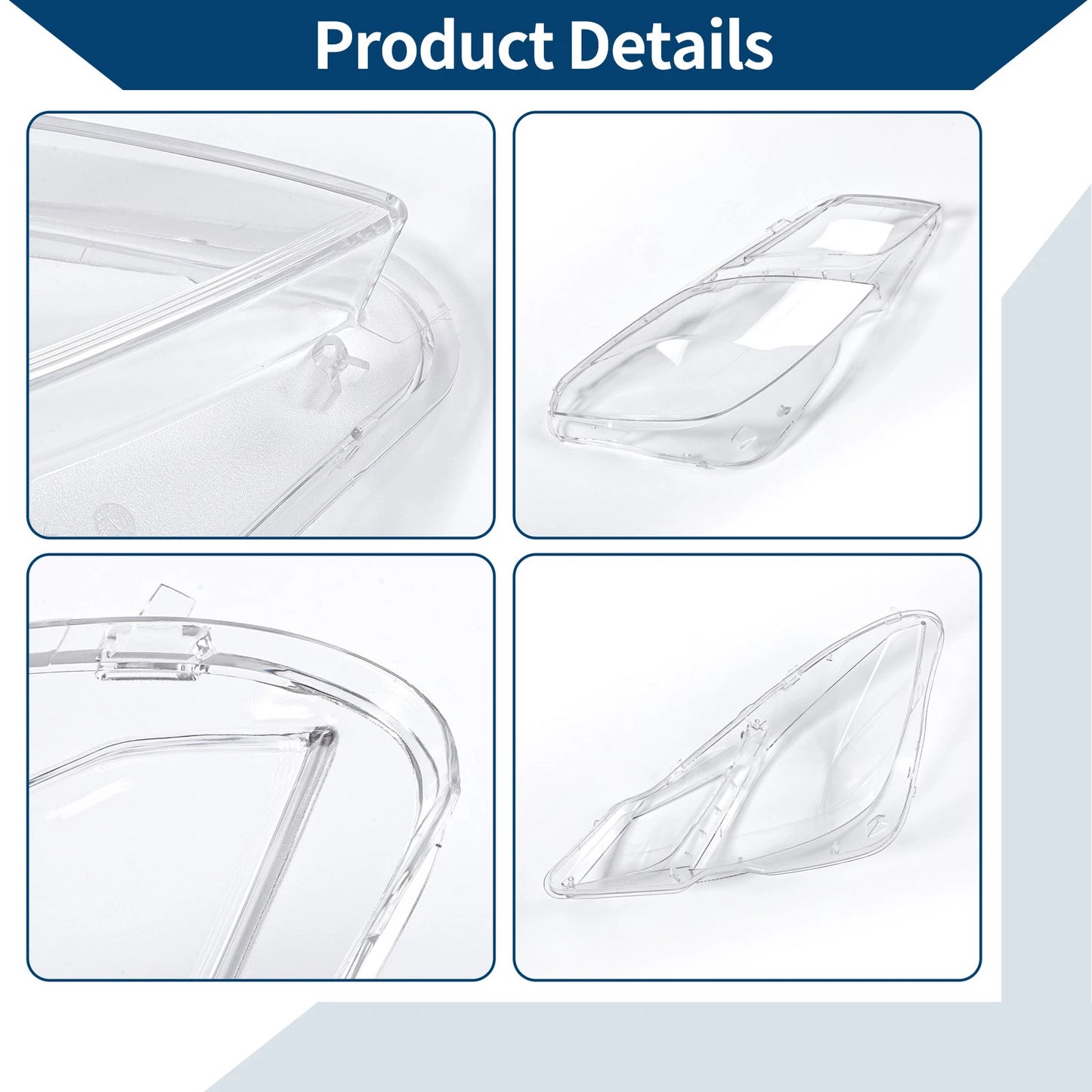 Car Front Right Headlight Lens Cover for Mercedes-Benz E350 (2009-2016)