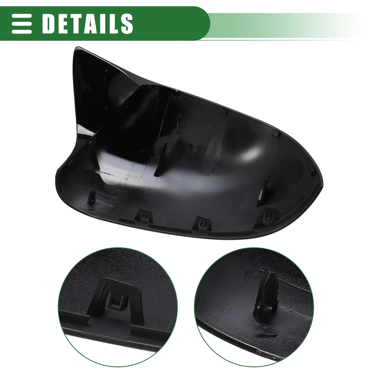 Rearview Mirror Covers for BMW F15 X5 F16 X6 2014-2017 Gloss Black ()
