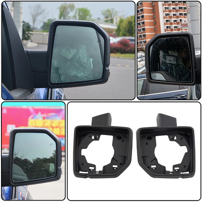 Black Left Right Side View Mirror Frame Ring Cover Bezels for 2015-2020 Ford F150