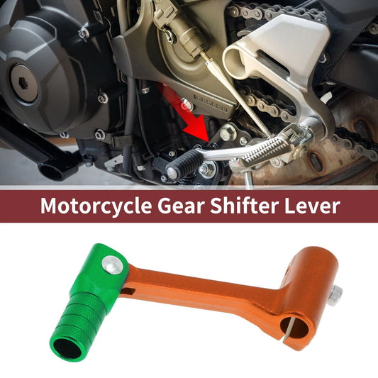 Folding Motorcycle Gear Shifter Lever for Bosuer Cheetah Orange/Green Head