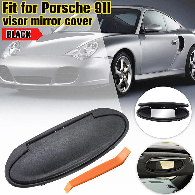 Sun Visor Mirror Cover for Porsche 911 996 997 Boxster 986 987 Cayman (1997-2012)