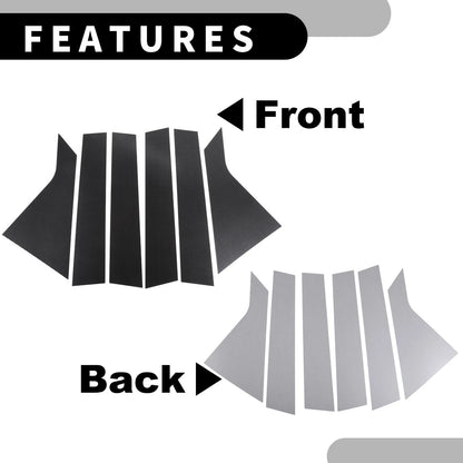 6pcs Pillar Window Trim Cover for Chevrolet Impala (2014-2020) Carbon Fiber