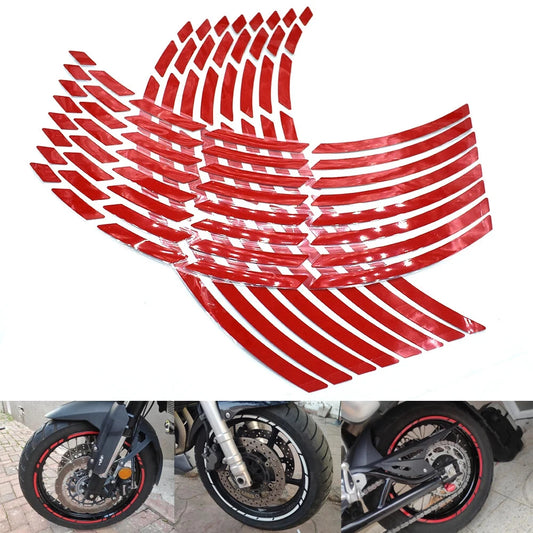 17" 18" 19" Motorcycle Wheel Sticker Rim Reflective Decal Tape for AC