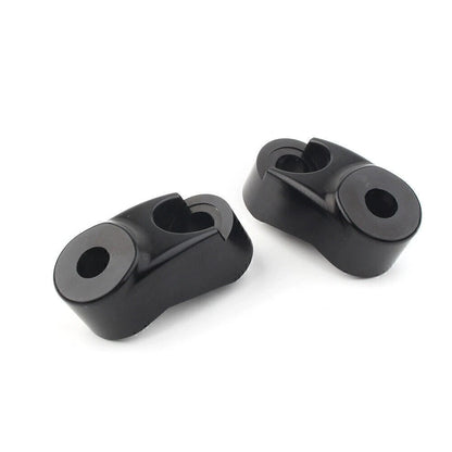 Black Front Turn Signal Relocation Kit for Harley Dyna 39mm 49mm