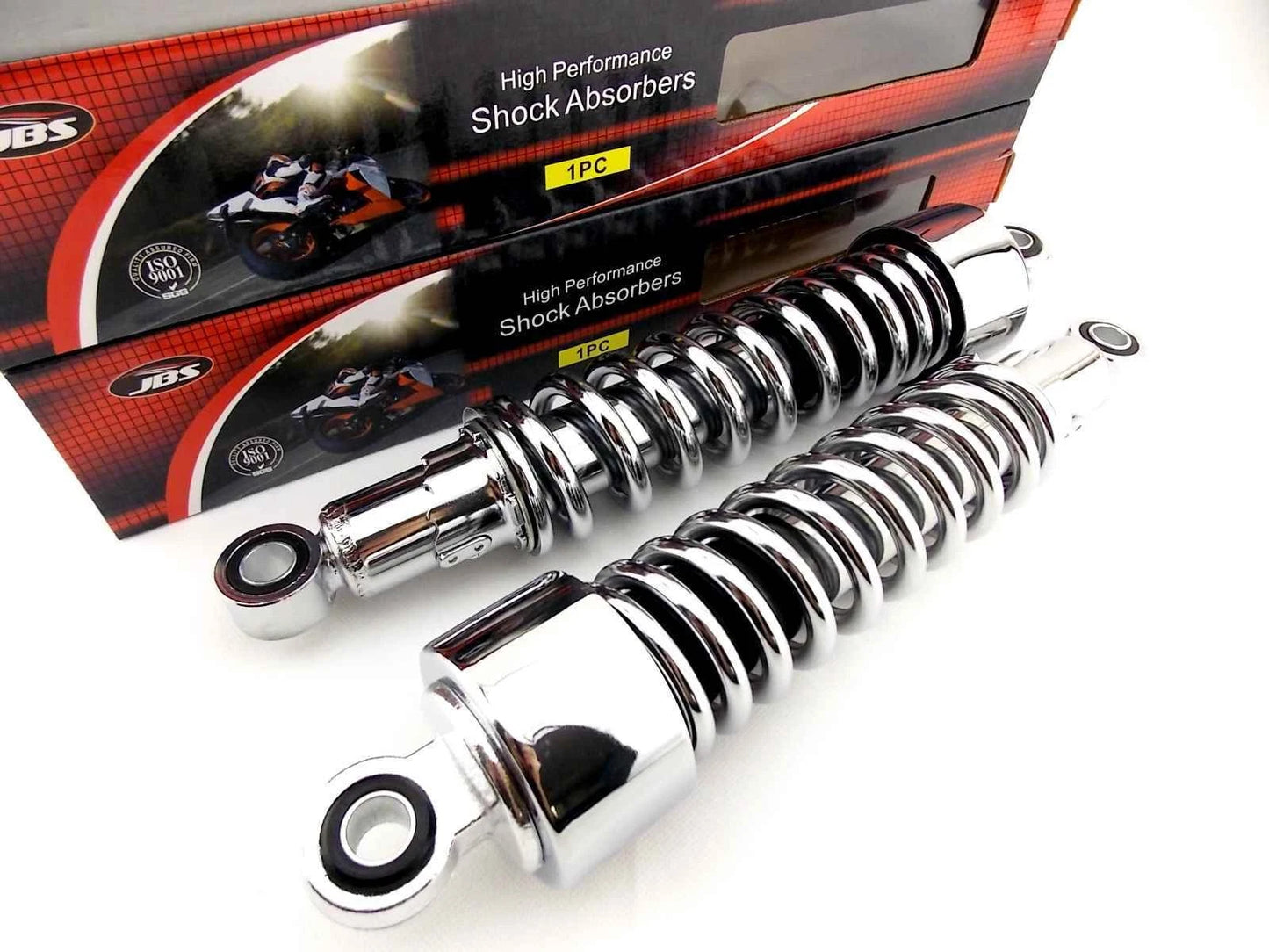 12.5 Inch JBS Chrome Lowering Shock Absorbers for Harley Davidson XL1200 (2004-2023)