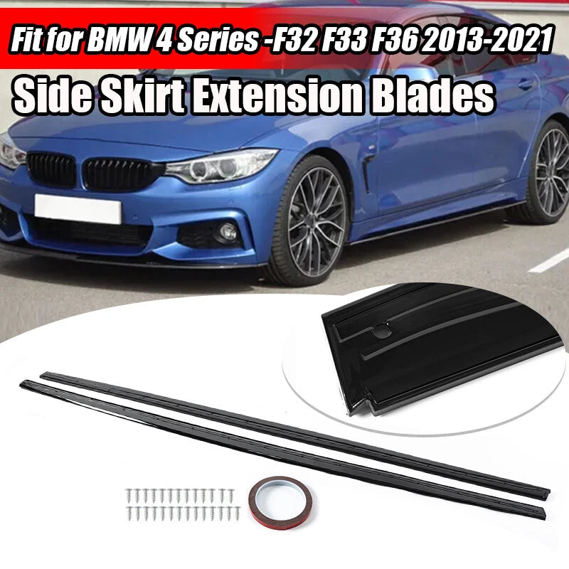 Gloss Black Side Skirts for BMW 4-Series F32 F33 F36 M Sport (2014-2020)
