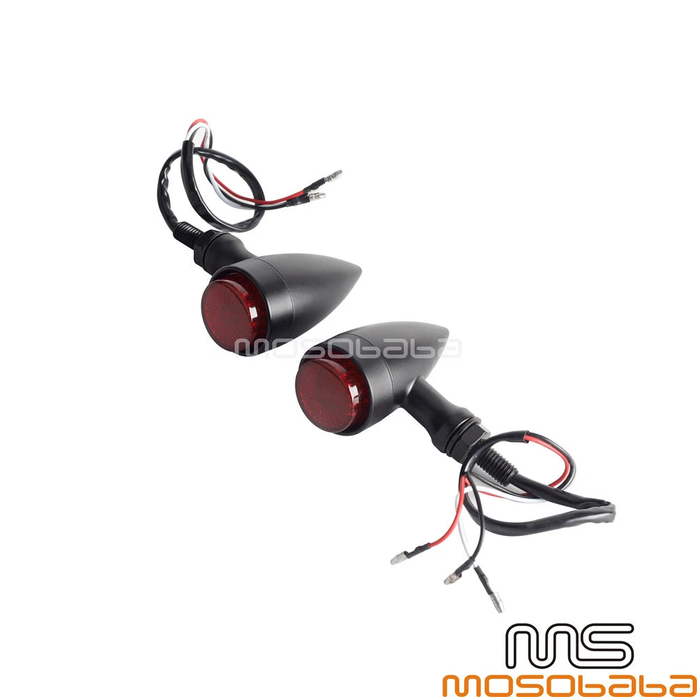 10mm Black Bullet LED Turn Signal Lights for Universal Fit