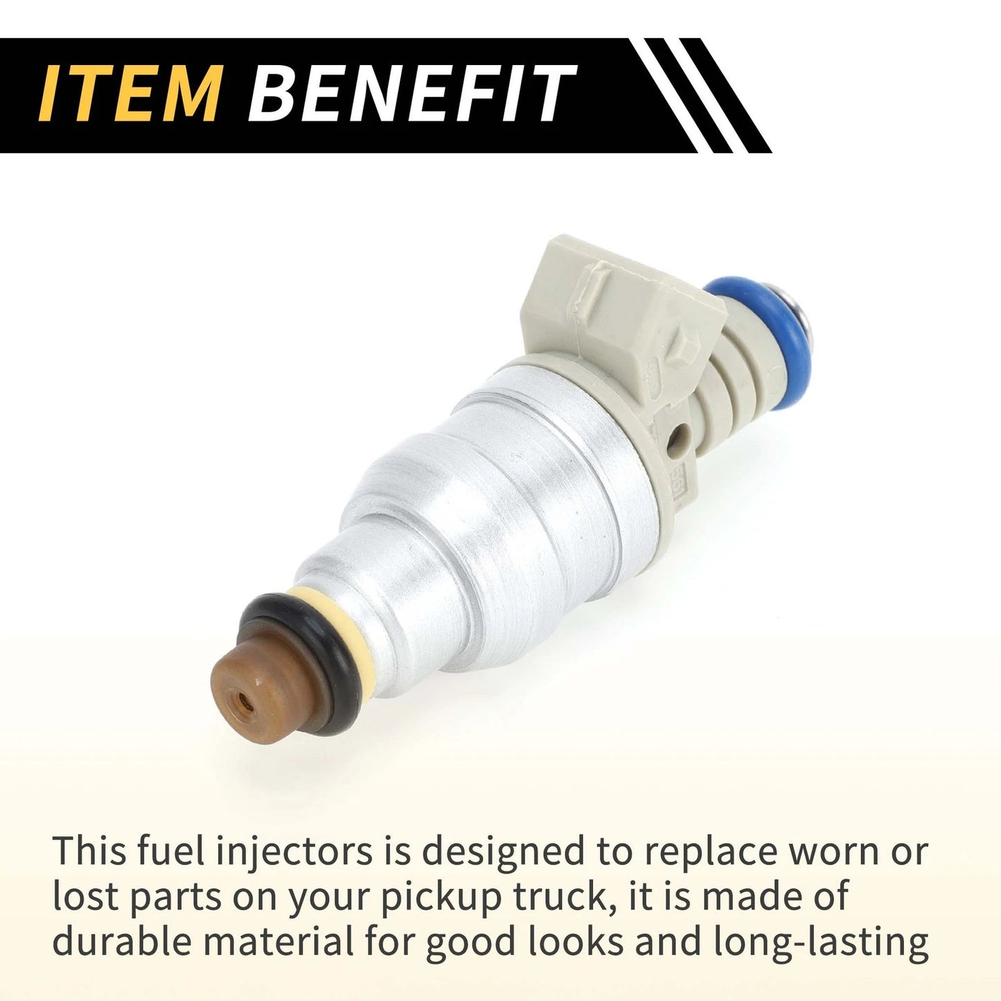 Fuel Injector 4 Holes for Ford Ranger (1985-2001) Silver Tone Beige 1 x
