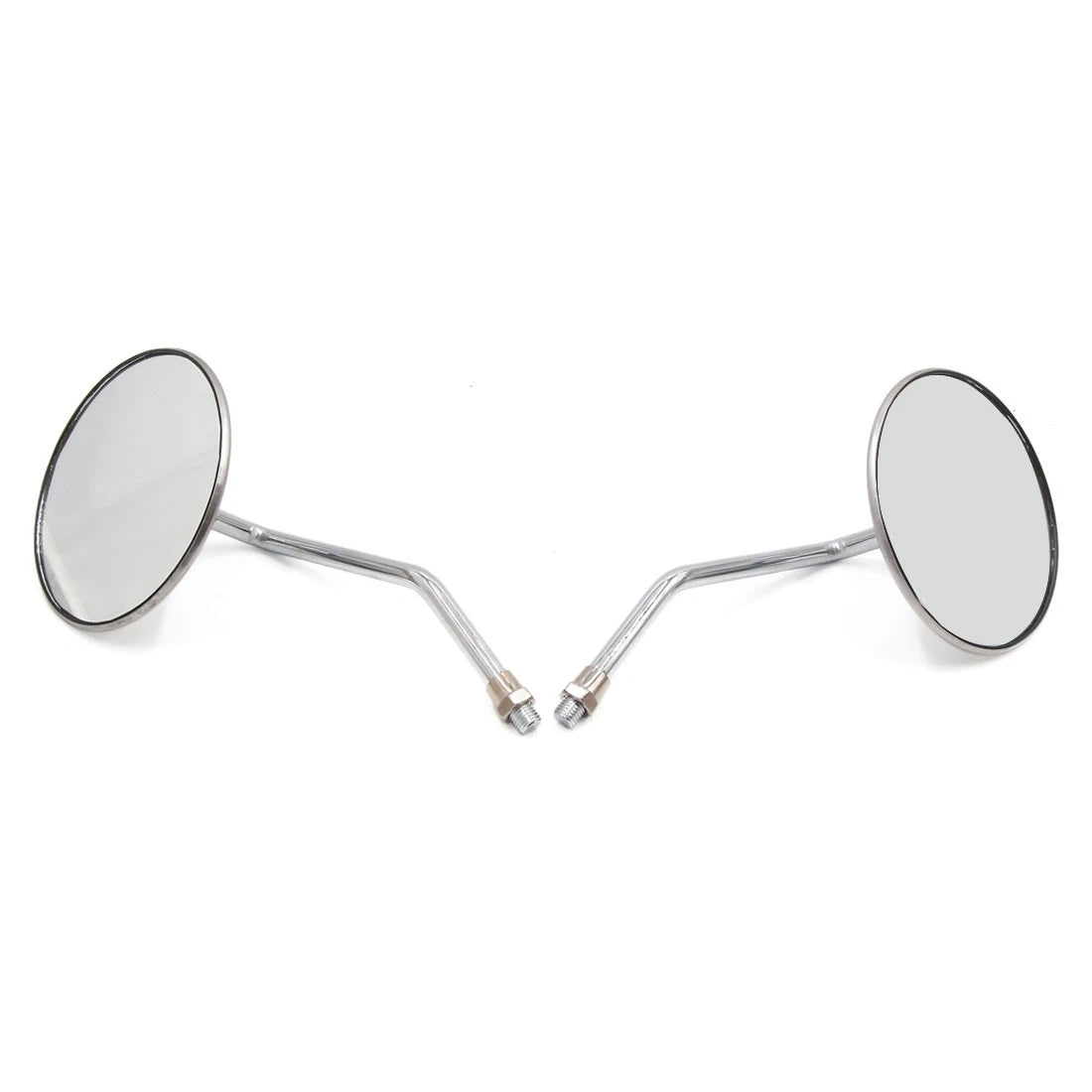 2pcs Round Shaped Silver Tone Rearview Mirror for GN125
