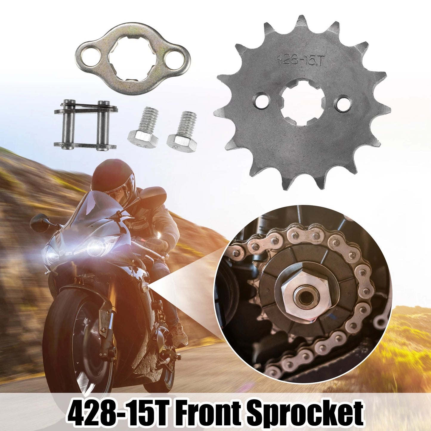 1x 15T 17mm Front Engine Sprocket for Dirt Bike Mini Bike