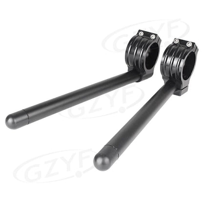 2 x Clip-On 7/8" Handlebars for Cafe Racer Universal Motorcycles