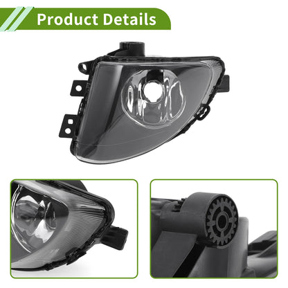 Left Fog Light Grill for BMW 535i 2010-2017 (1 x Clear, Black)