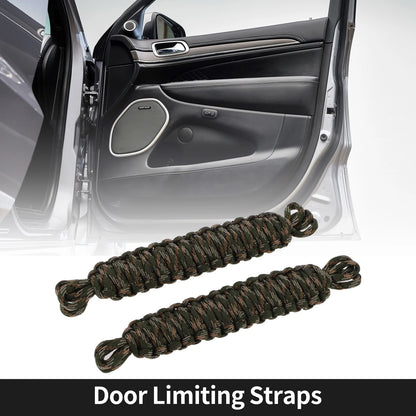 2 x Door Limiting Straps for Jeep Wrangler TJ JK (2007-2018) - Green Camouflage