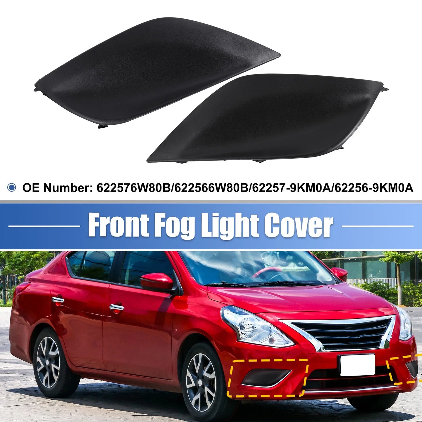 Fog Light Covers  for Nissan Versa (2015-2018)