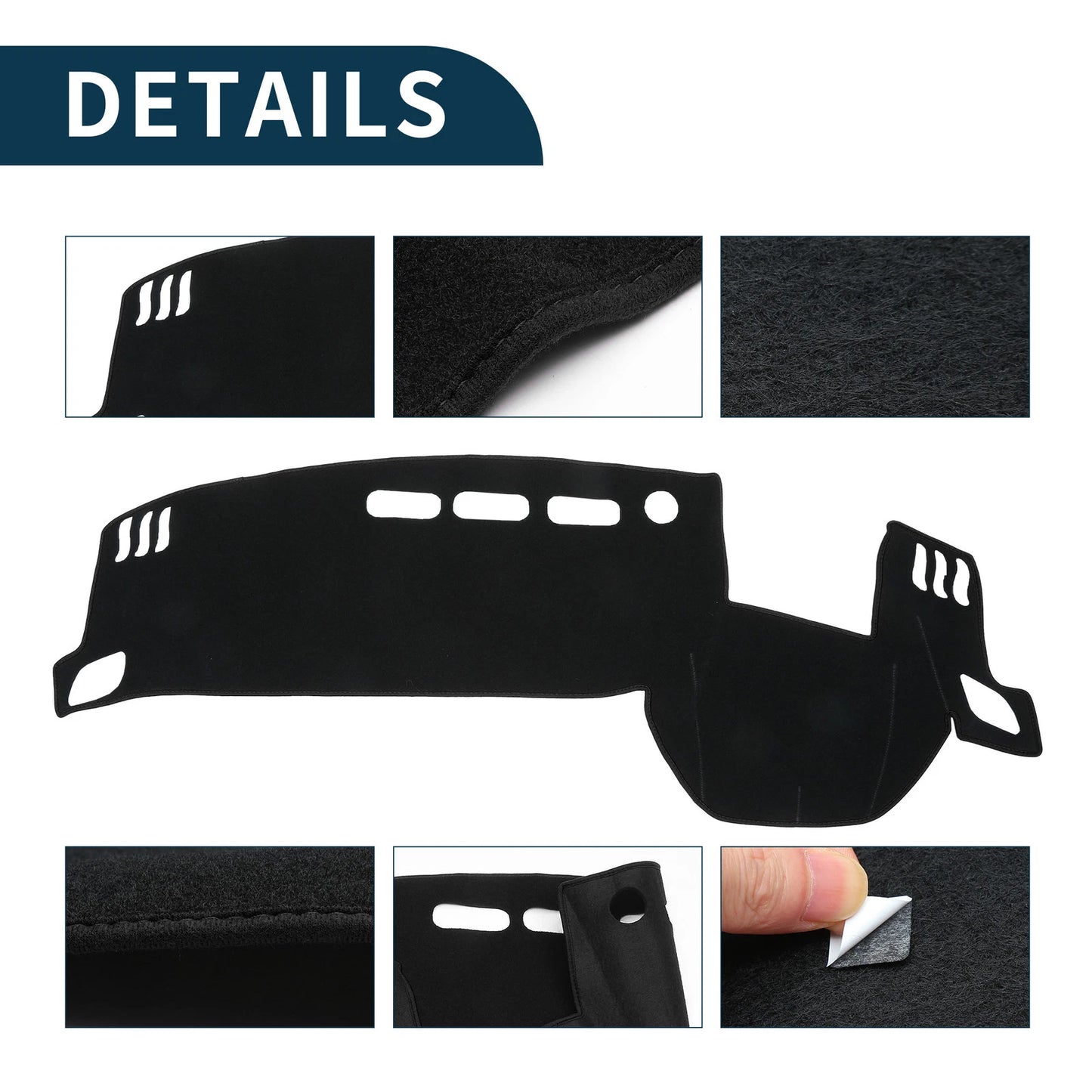 Dashboard Cover Mat for Nissan X-Trail T33 (2022-2024) Black 1 Set