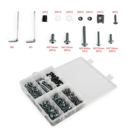 177 x Fairing Screws & Titanium Bolts M5/M6