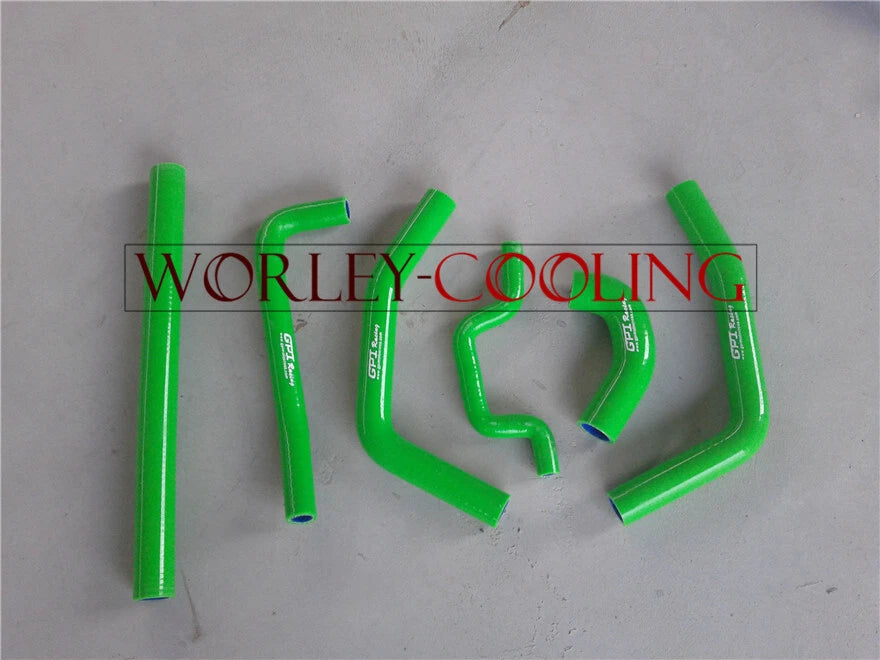 Silicone Radiator Hose for Kawasaki KXF250 KX250F (2009-2014) 2 x GREEN