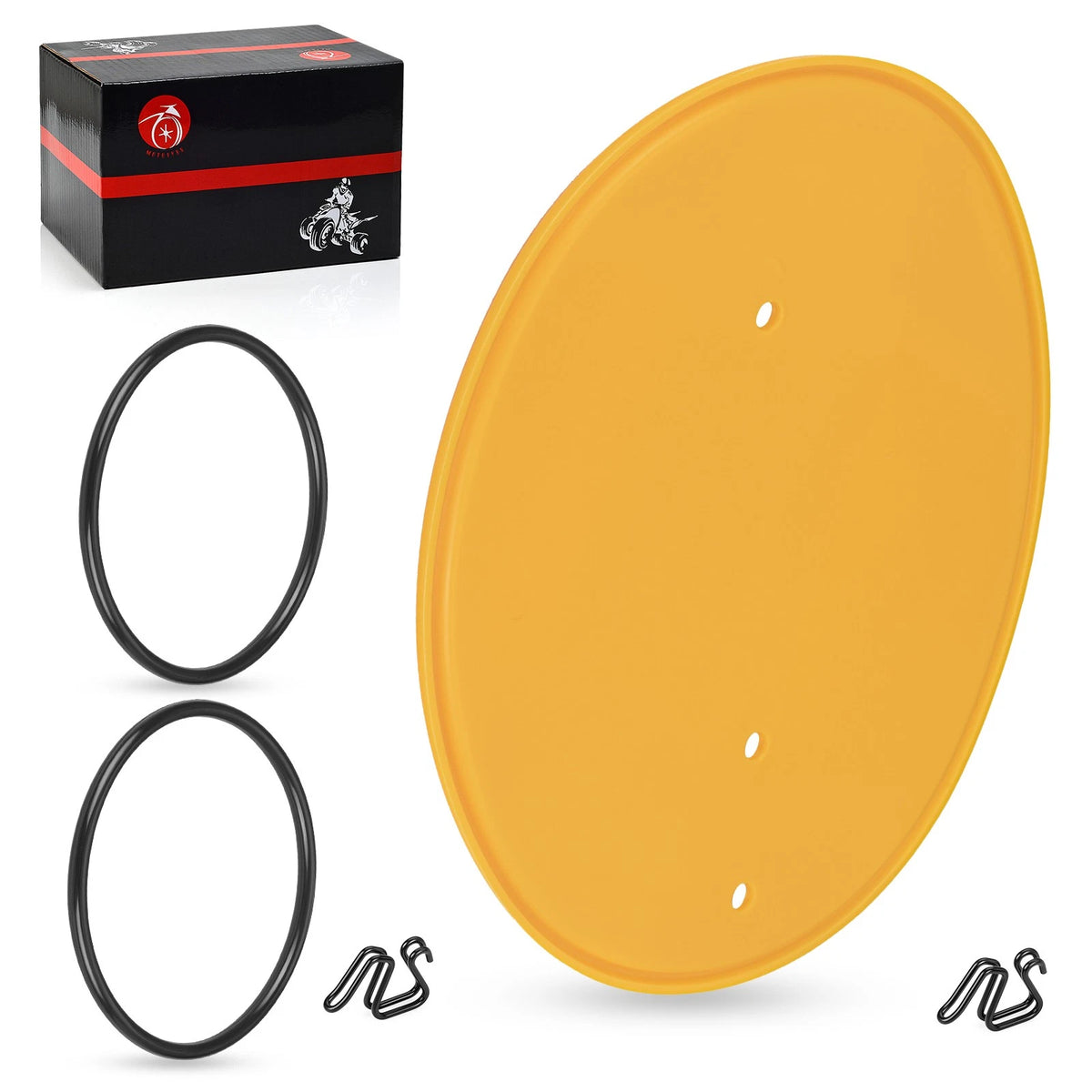 Yellow Front Side Number Plate With Clips & Bands for Honda Z50R (1979–1987)