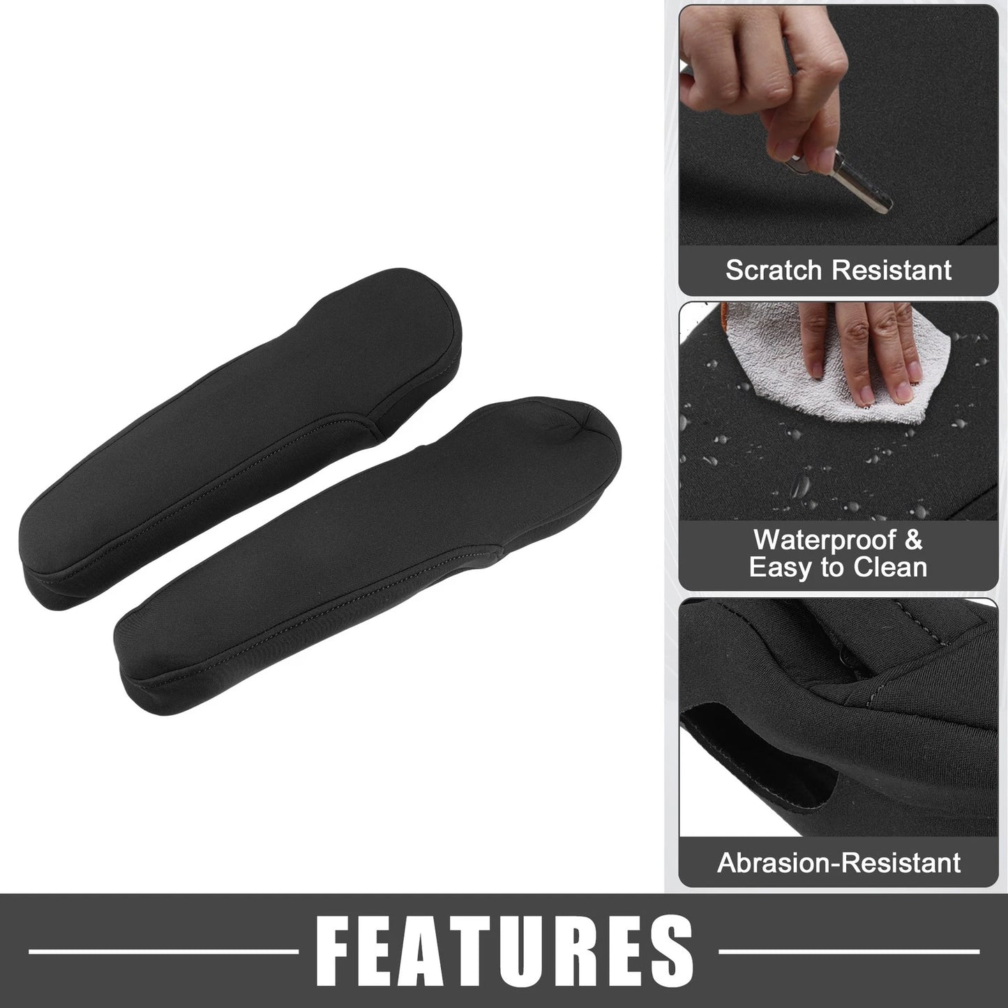 Car Armrest Covers  Fold Down for Honda Odyssey (2012-2017) Black