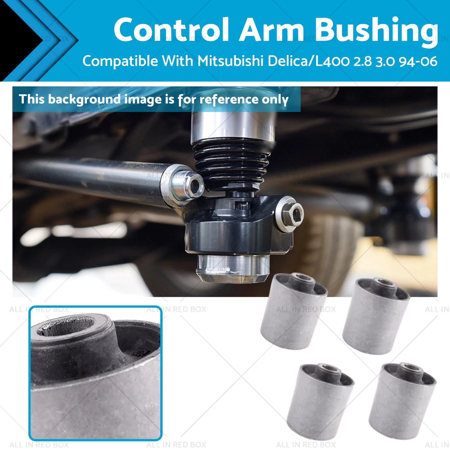 4 Lower Suspension Bushings for Mitsubishi Delica L400 (1994-2007)