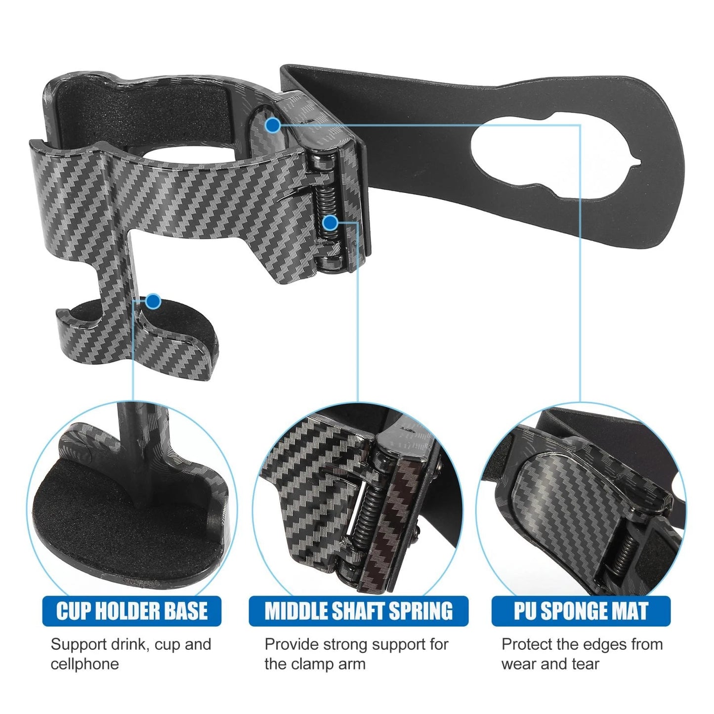 Cup Holder Mount Organizer for Jeep Wrangler JK (2011-2017)