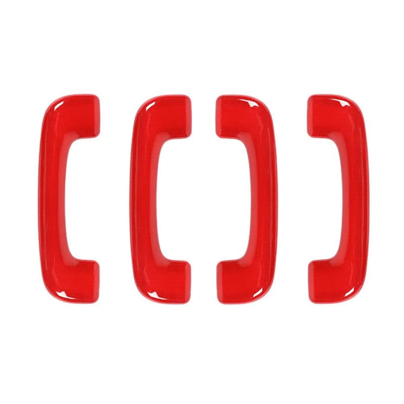 4 x Red Inner Roof Grab Handle Covers for Dodge Charger (2011-2023)