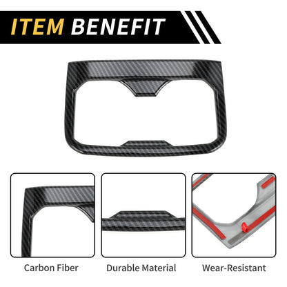 Carbon Fiber Armrest Rear Cup Holder Cover for Toyota Tacoma (2016-2023)