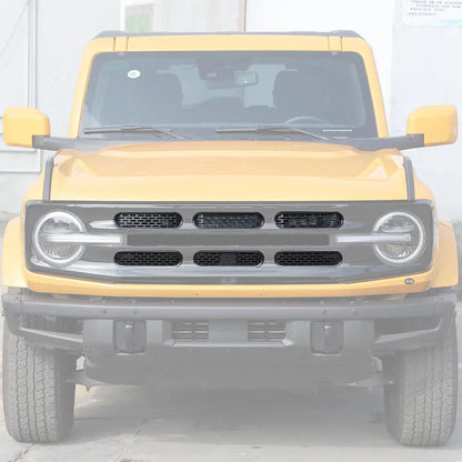 Black Mesh Front Grille Inserts Trim Cover for Ford Bronco (2021-2024)